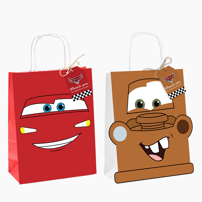 Cars birthday favor bags