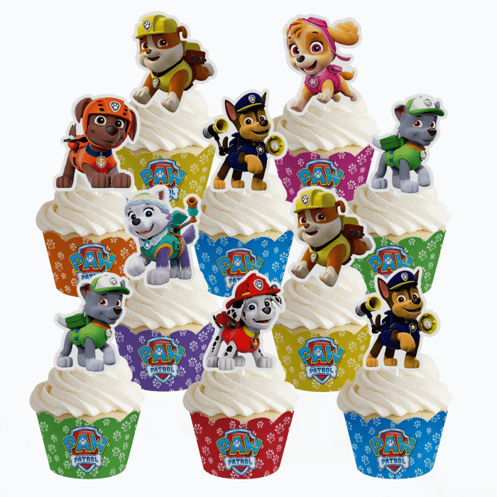 Paw patrol cupcake topper & wrapper