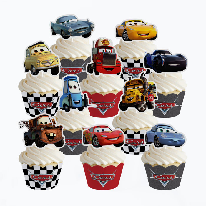 McQueen Cars cupcake topper & wrapper