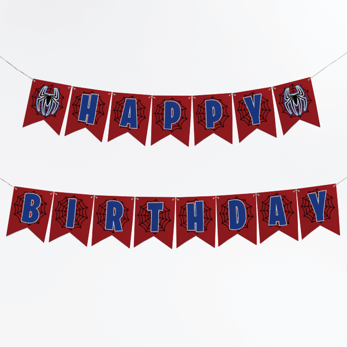 Spider man birthday banners